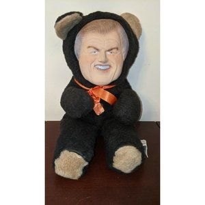 Vintage Ted Kennedy 1980 Presidential Candidate Teddy Bear W org ribbon Rare!